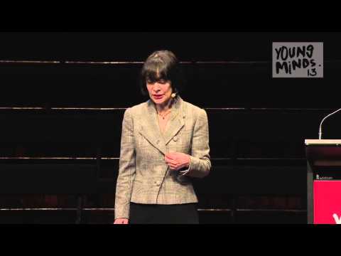 Frau Dr. Carol Dweck von der Stanford University spricht öffentlich auf der Bühne